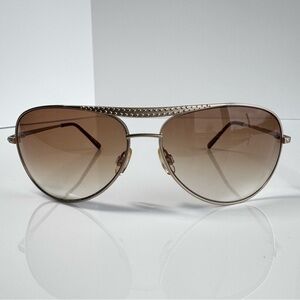 ESPRIT Aviator Sunglasses 63 14 125 Gradient Brown Gold Metal‎ Studded Y2K 00s